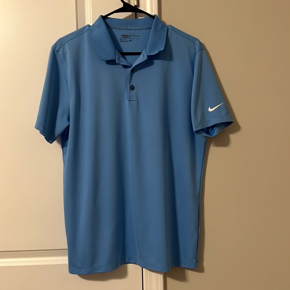 Blue Nike Golf dri fit polo